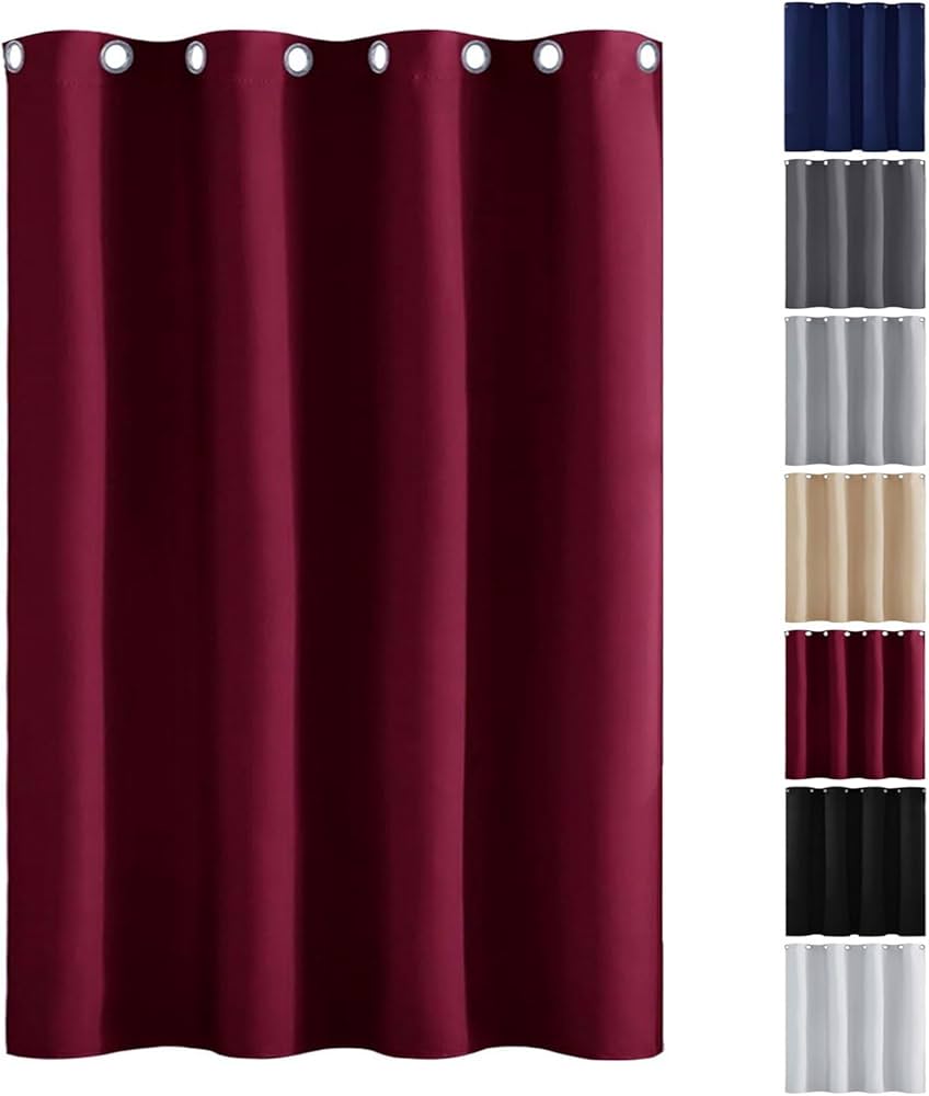 カーテン125×190cm ワインレッド遮光